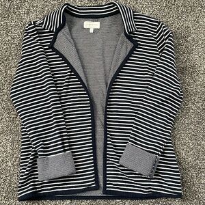 Women’s Navy Blue Stripe Cardigan- Very Soft!